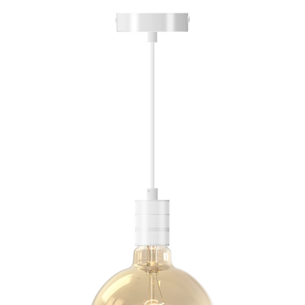 Calex Retro Pendant - E27 - 150cm - White