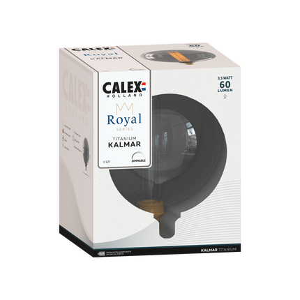 Calex Royal Kalmar Bulb - E27 - Filament - Titanium