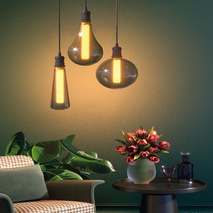 Calex Royal Kalmar Bulb - E27 - Filament - Titanium