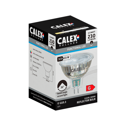 Calex SMD Reflector LED Lamp - GU5.3 - 12V - Chrome