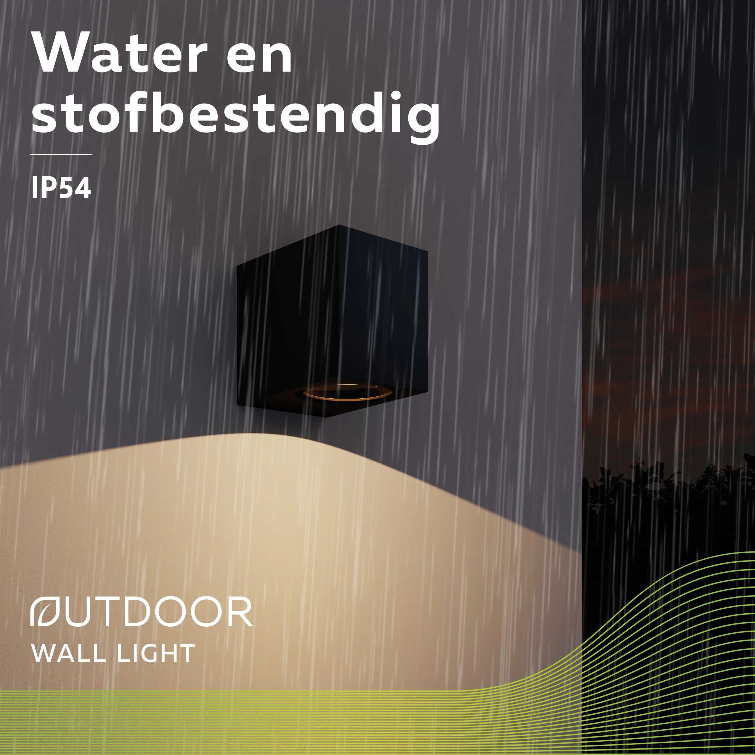 Calex Sanremo Wall Light Downlight - GU10 - Black