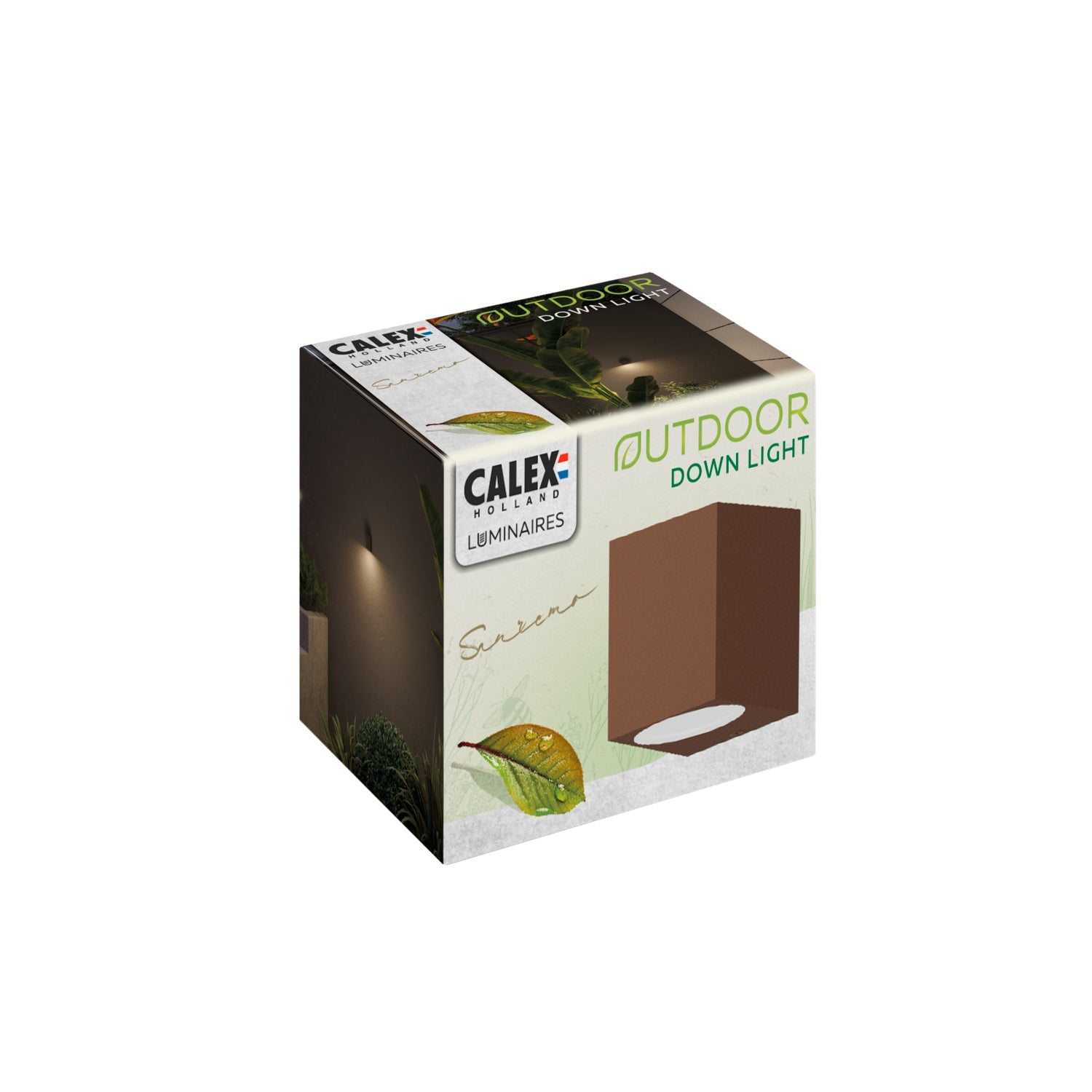 Calex Sanremo Wall Light Downlight - GU10 - Rust