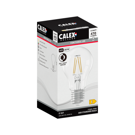 Calex Sensor Bulb - E27 - A60 - Clear