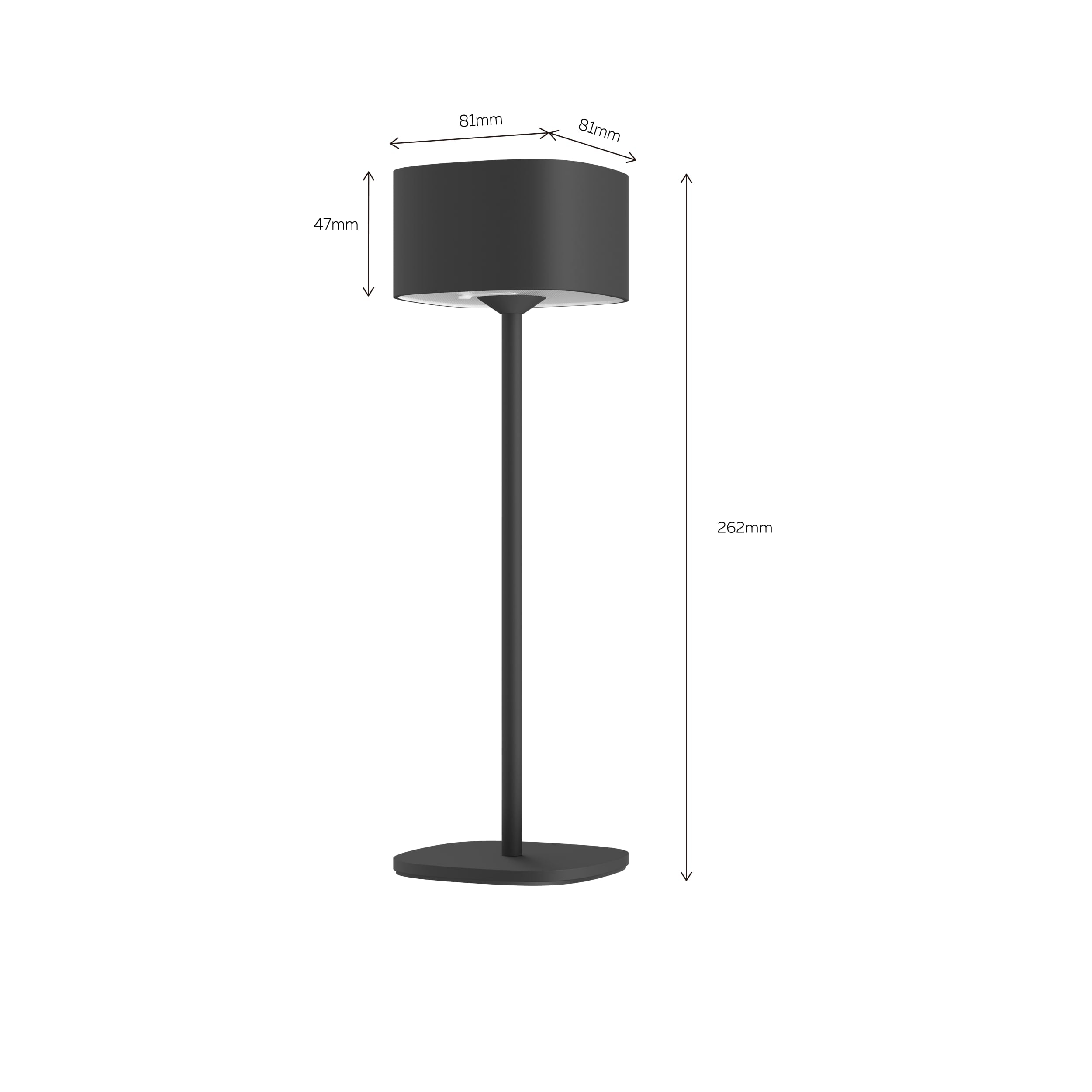 Calex Serino Table Light - Battery - Black