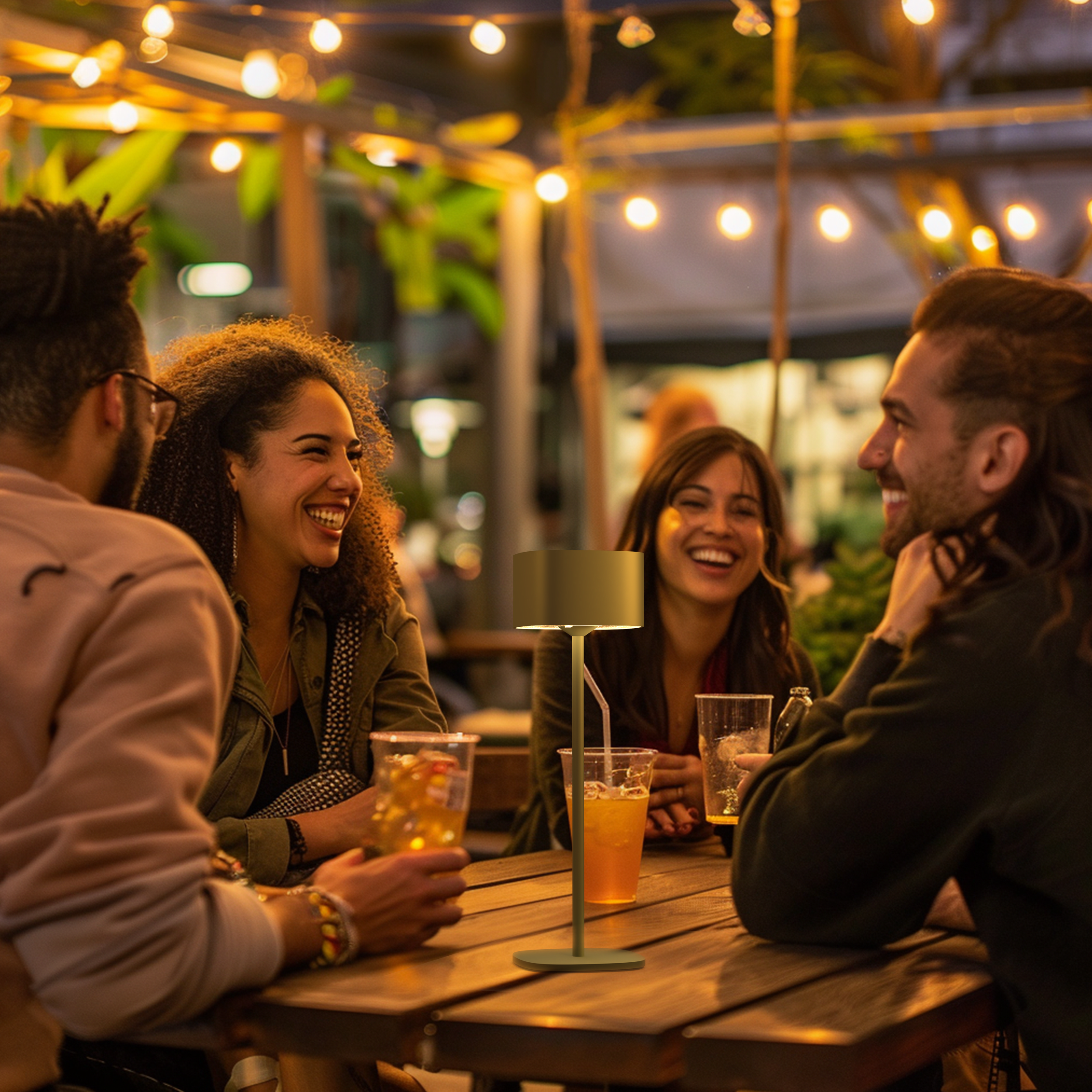 Calex Serino Table Light - Battery - Green