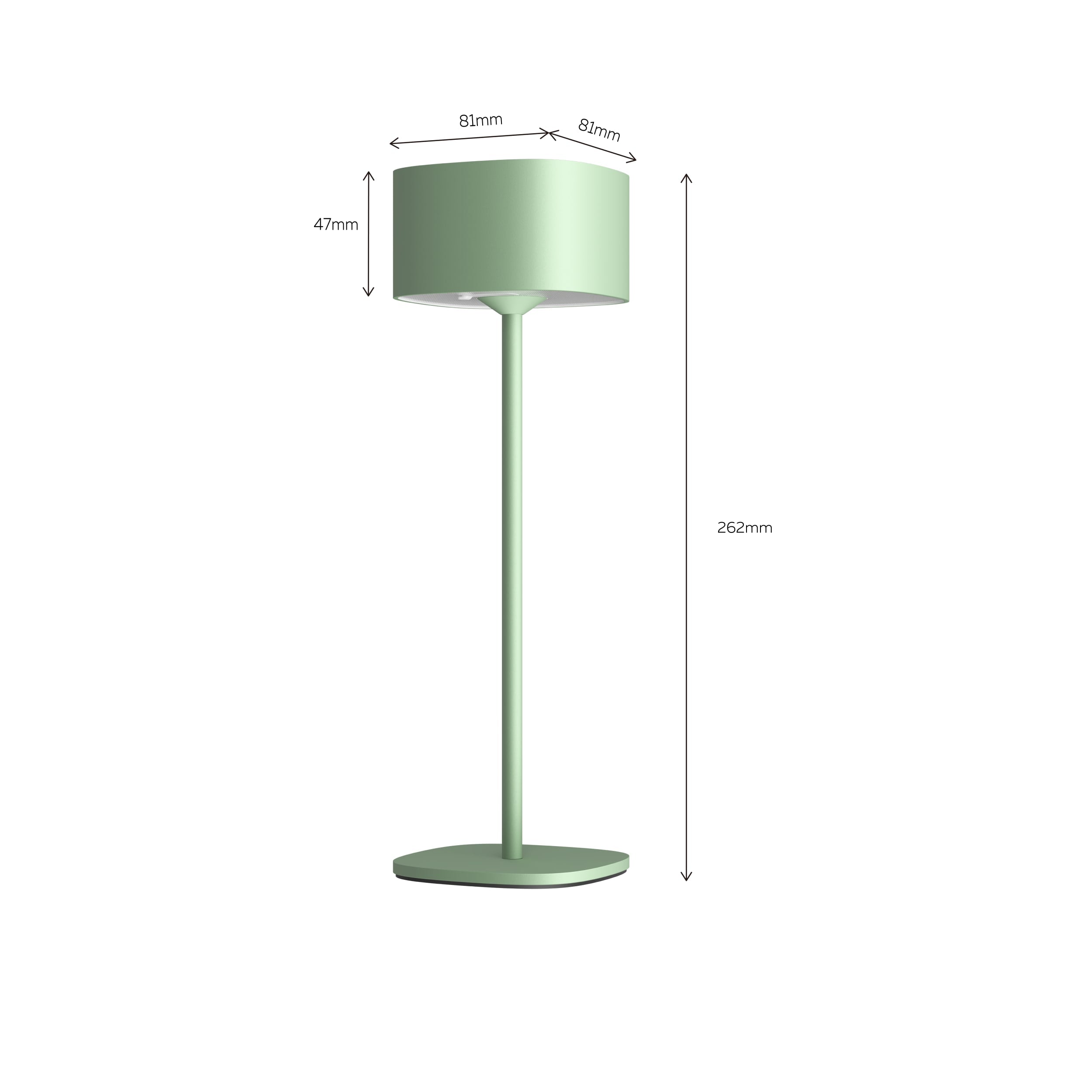 Calex Serino Table Light - Battery - Green