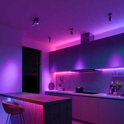 Calex Smart Ceiling Light - 2 Light Spot - Black