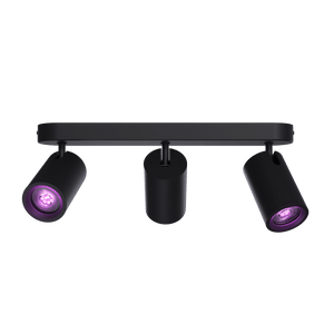 Calex Smart Ceiling Light - 3 Light Spot - Black