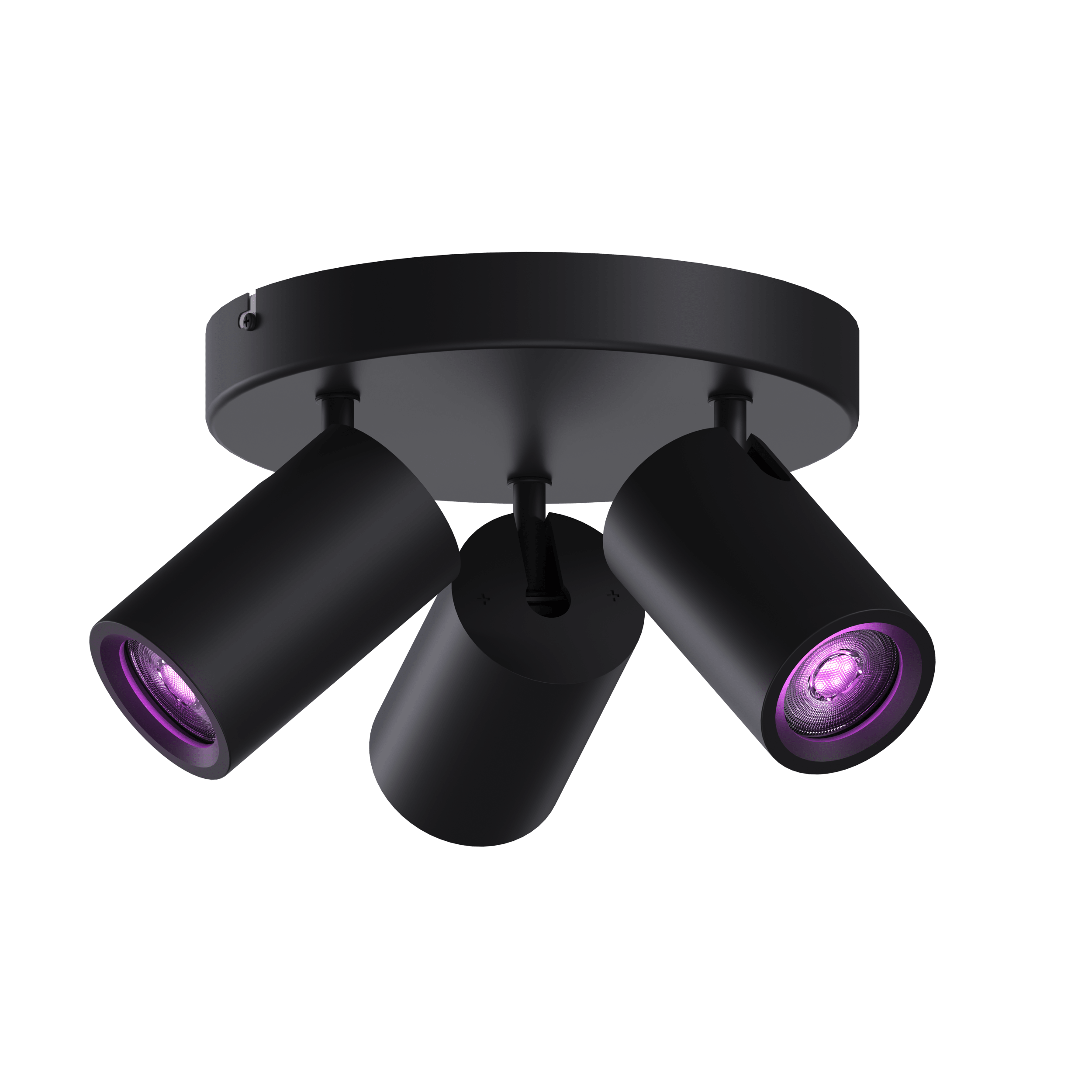 Calex Smart Ceiling Light - 3 Light Spot - Black