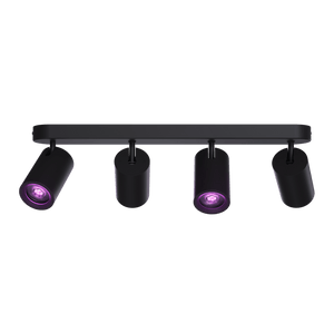 Calex Smart Ceiling Light - 4 Light Spot - Black