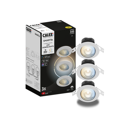 Calex Smart Downlight - 3-Pack - 4.9W - White