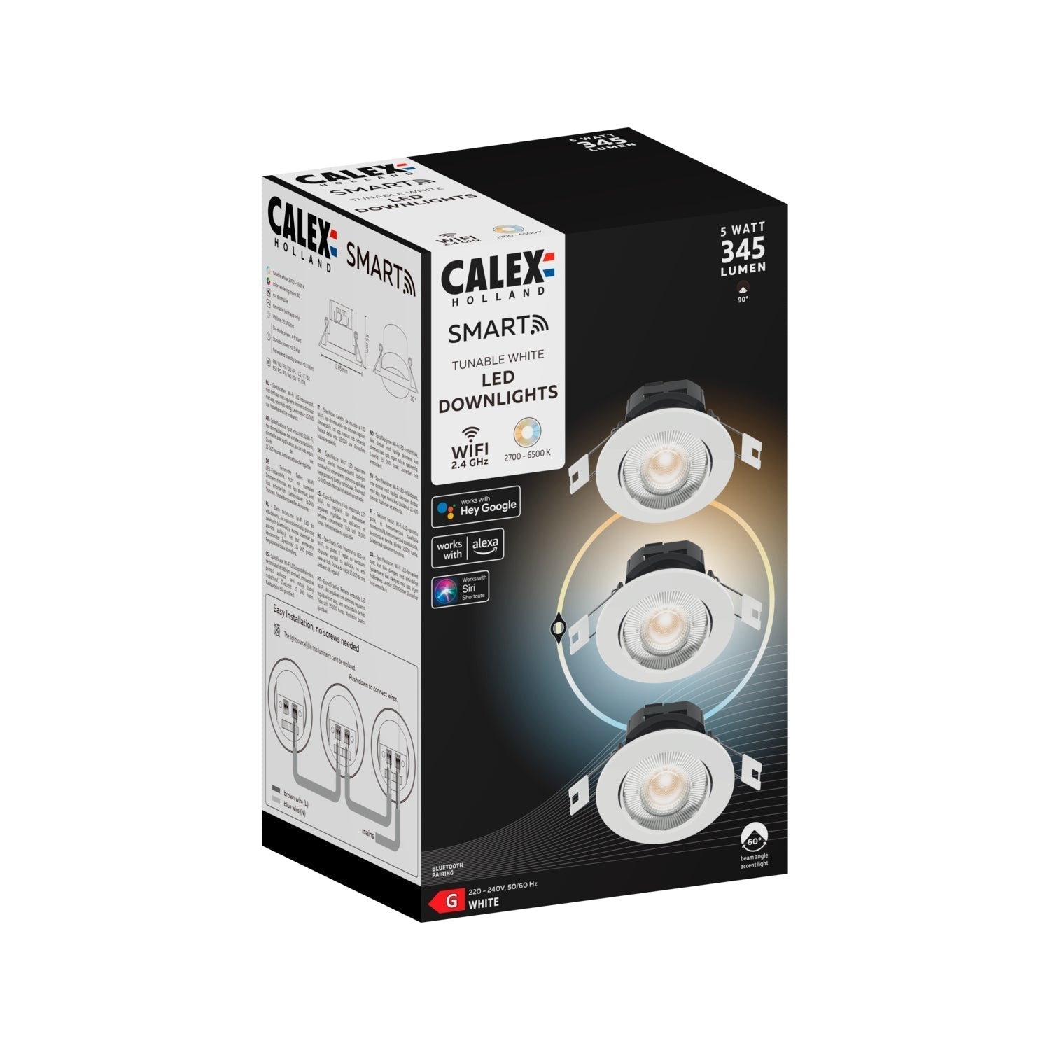 Calex Smart Downlight - 3 Pack - CCT - White