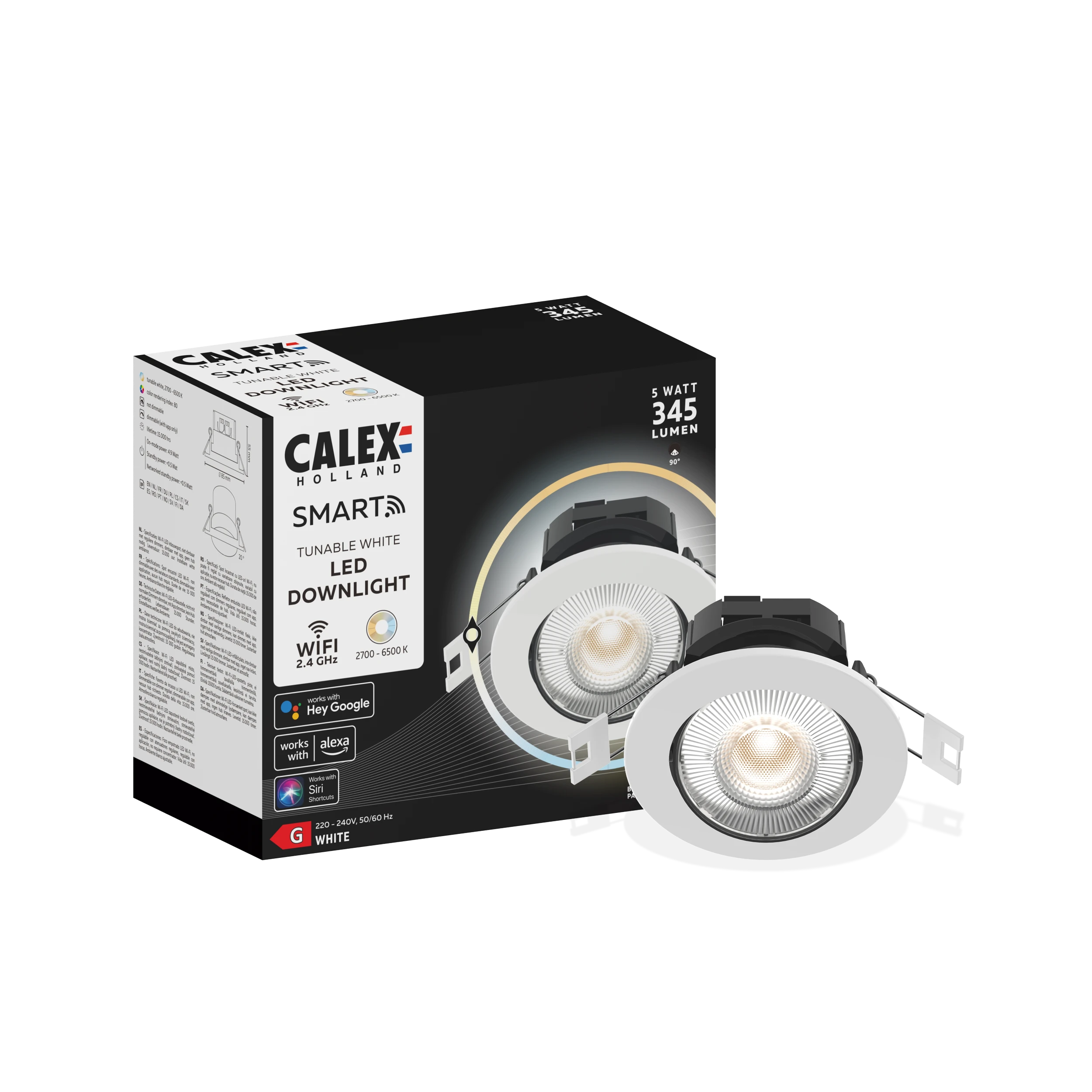 Calex Smart Downlight - CCT - White