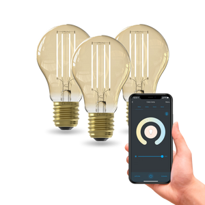 Calex Smart Globe A60 - 3-Pack - E27 - Gold