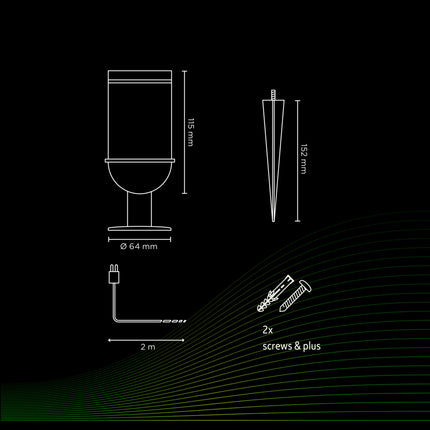 Calex Smart Ground Spot - RGB + CCT - Black
