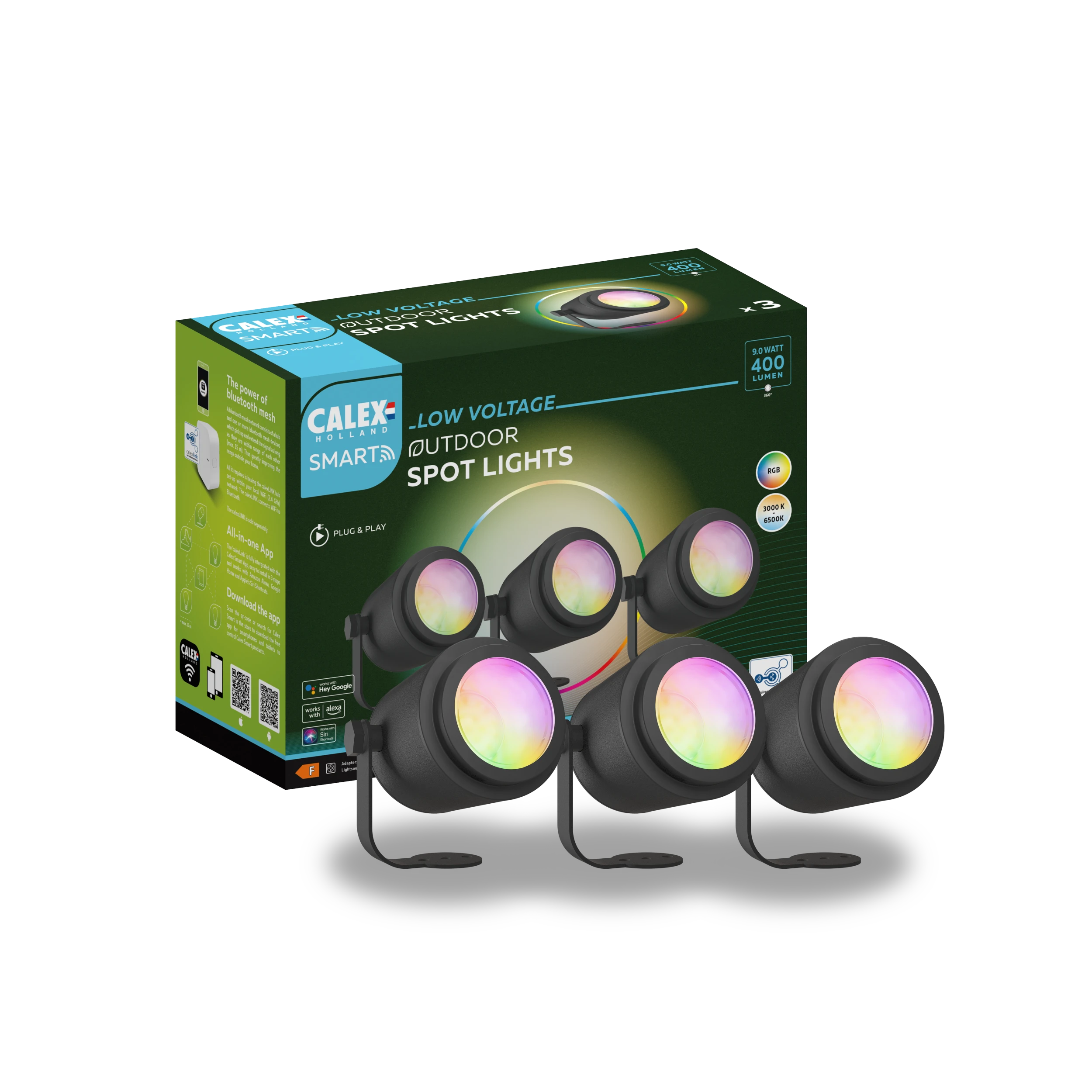 Calex Smart Ground Spots 24v - 3 Pack - RGB + CCT