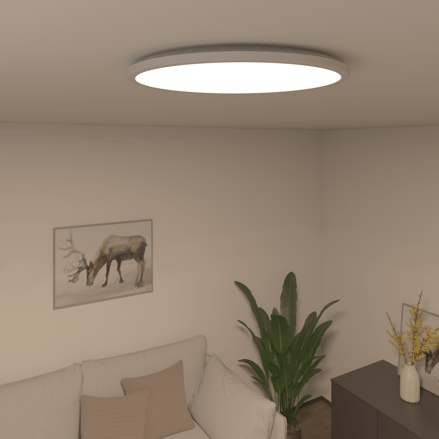 Calex Smart Halo Ceiling Light - 40cm - RGB + CCT - White