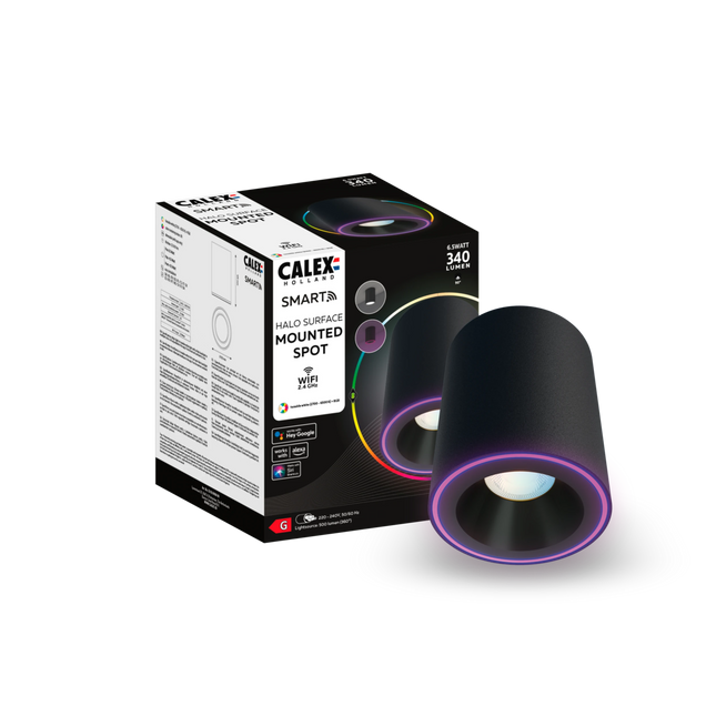 Calex Smart Halo Spotlight - RGB + CCT - Black