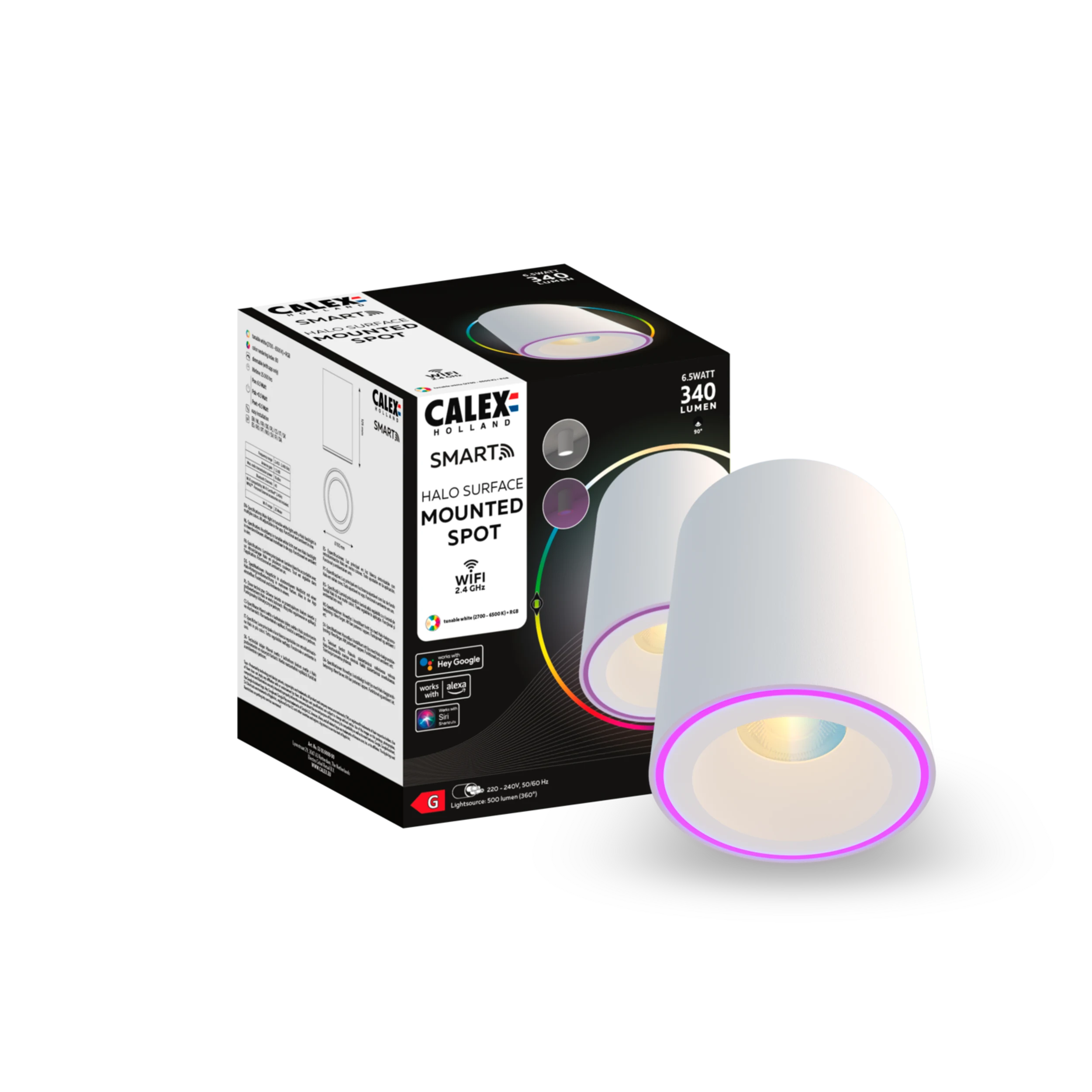 Calex Smart Halo Spotlight - RGB + CCT - White