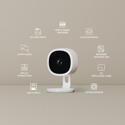 Calex Smart Indoor Camera - 2K - White
