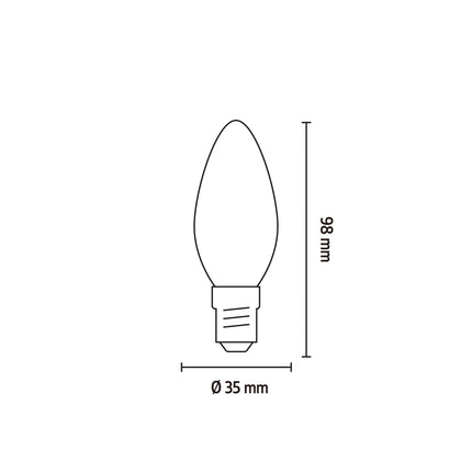 Calex Smart LED Bulb - E14 - B35 - RGB + CCT