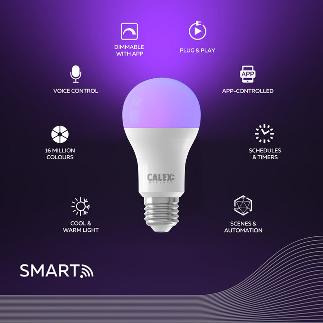 Calex Smart LED Bulb - E27 - A60 - RGB + CCT