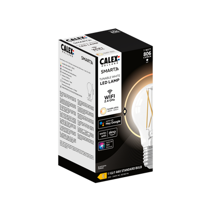 Calex Smart LED Bulb - Filament - B22 - A60 - 7W - Dimmable