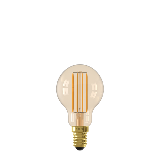 Calex Smart LED Bulb - Filament - E14 - P45 - Gold - 4.9W - Dimmable