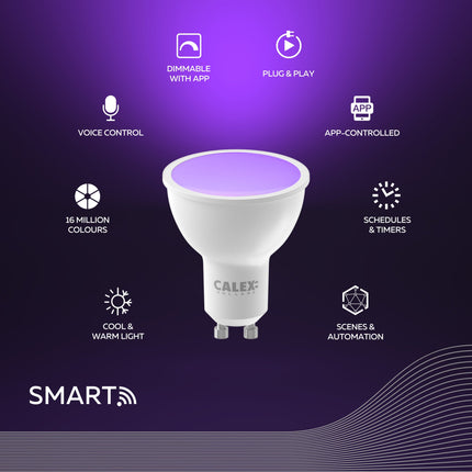 Calex Smart LED Bulb - GU10 - RGB + CCT