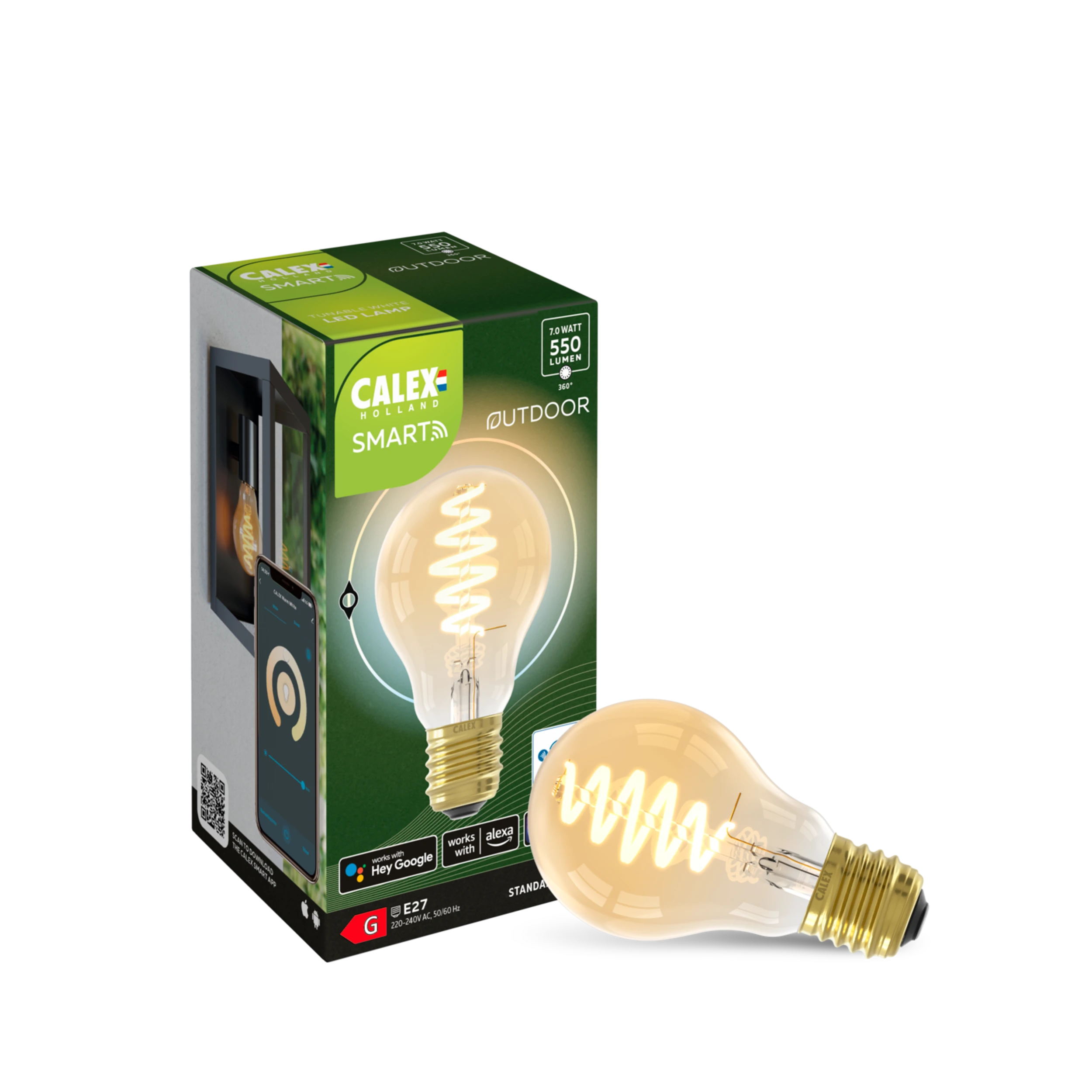 Calex Smart LED Bulb Mesh - E27 - A60 - CCT - Gold