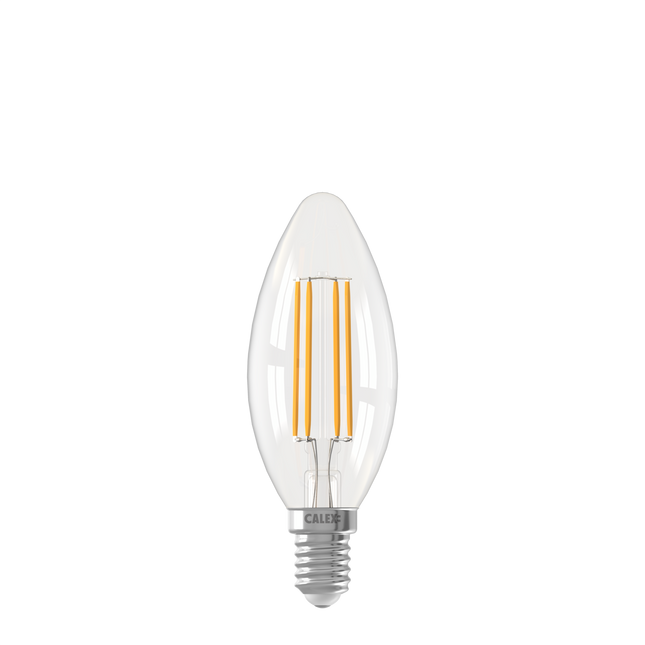 Calex Smart LED Lamp - Filament - E14 - B35 - Clear - 4.9W - Dimmable