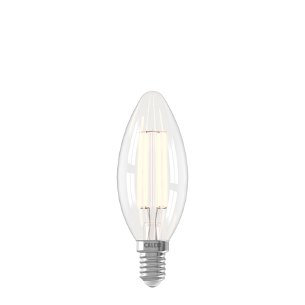 Calex Smart LED Lamp - Filament - E14 - B35 - Clear - 4.9W - Dimmable