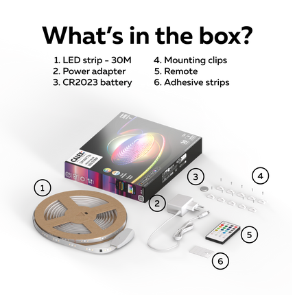 Calex Smart Led Strip Light - 30m - RGBCCTIC