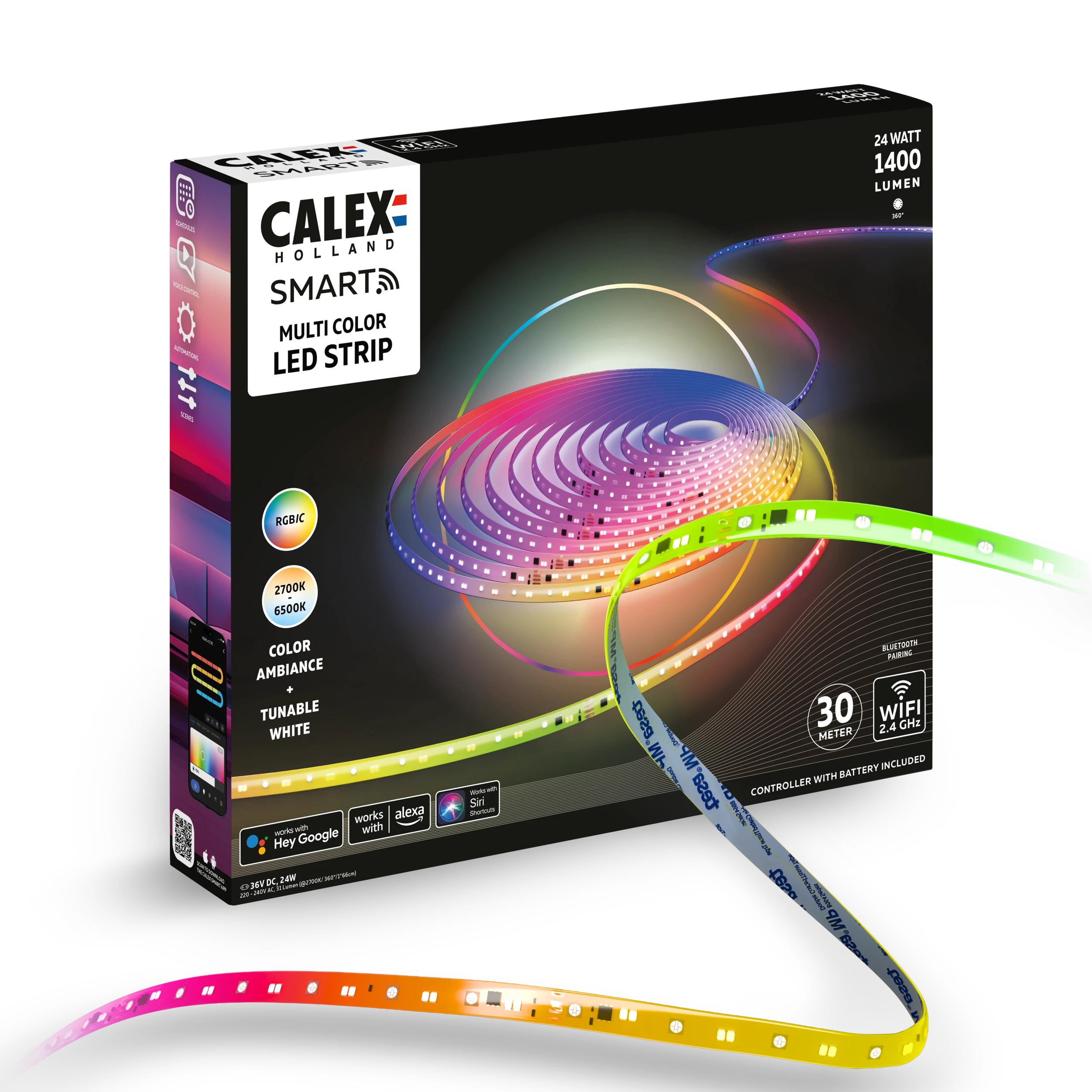 Calex Smart Led Strip Light - 30m - RGBCCTIC