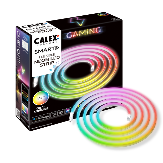 Calex Smart Neon Flex Strip Light - 2m - RGBIC