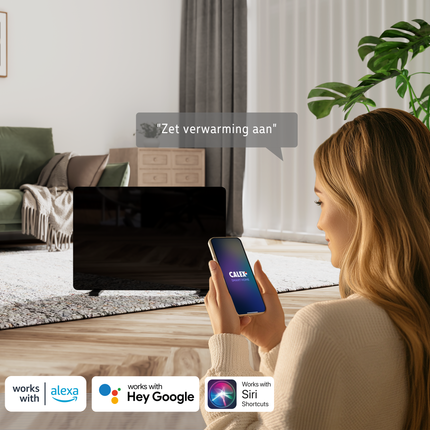 Calex Smart Panel Heater - 1400W - Black