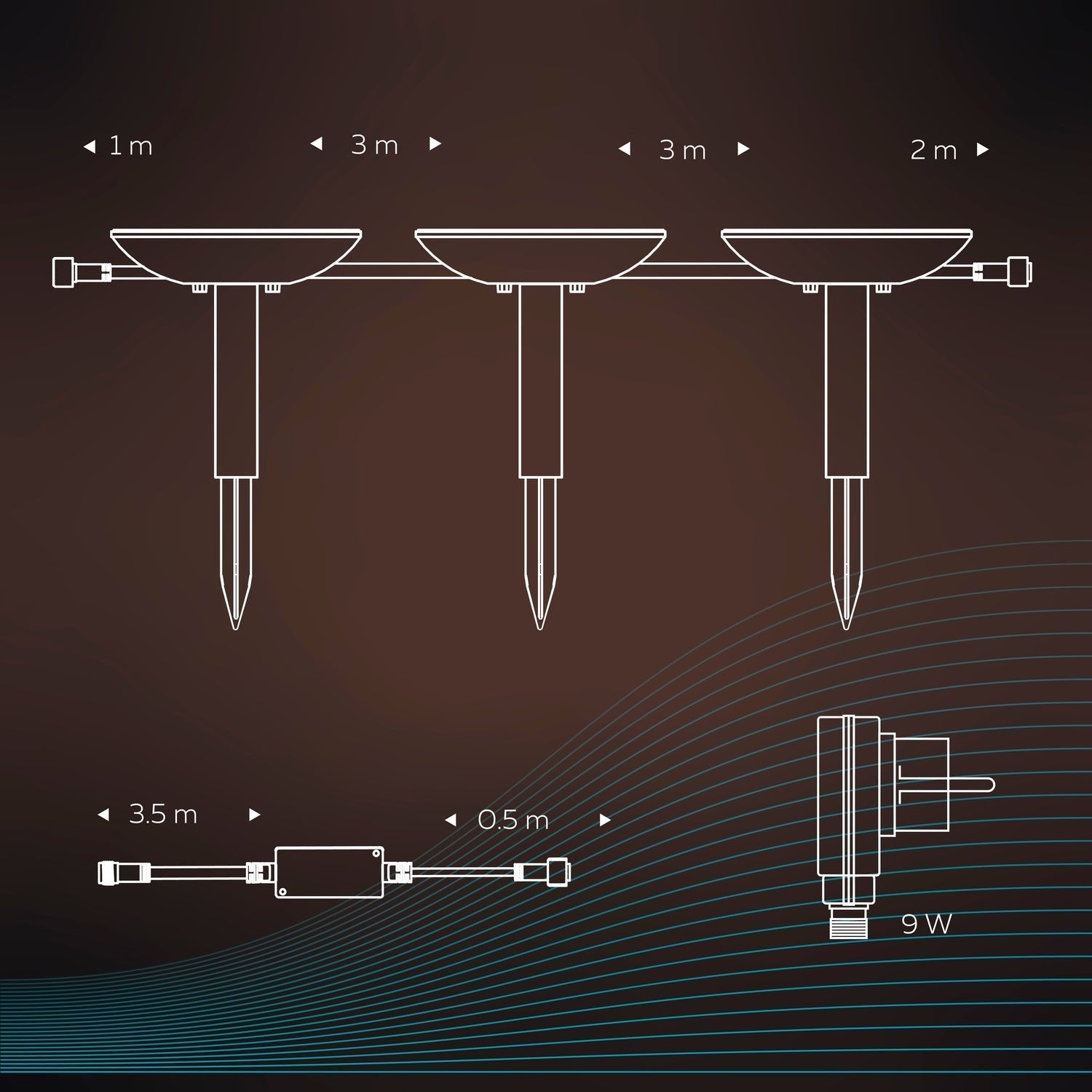 Calex Smart Path Lighting 24v - 3 Pack - RGB + CCT