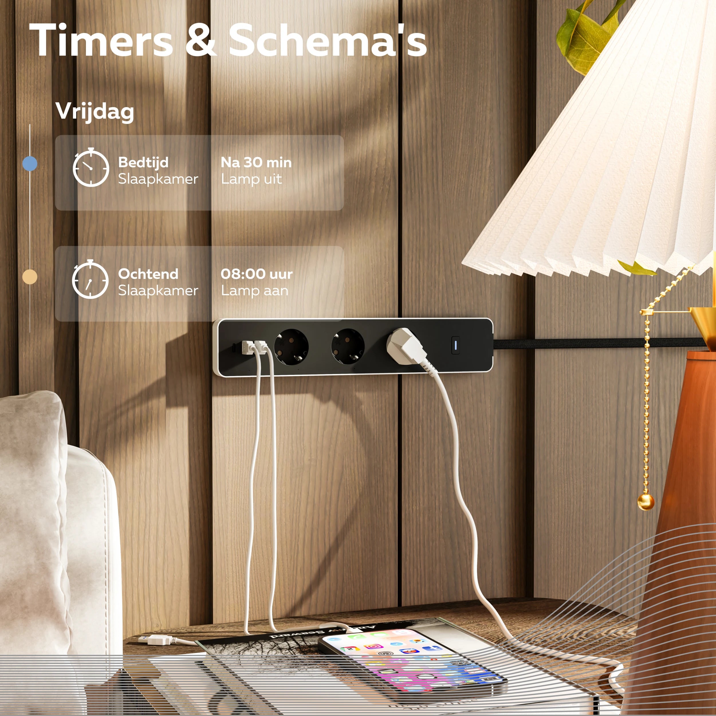 Calex Smart Power Strip - Energy Meter - White