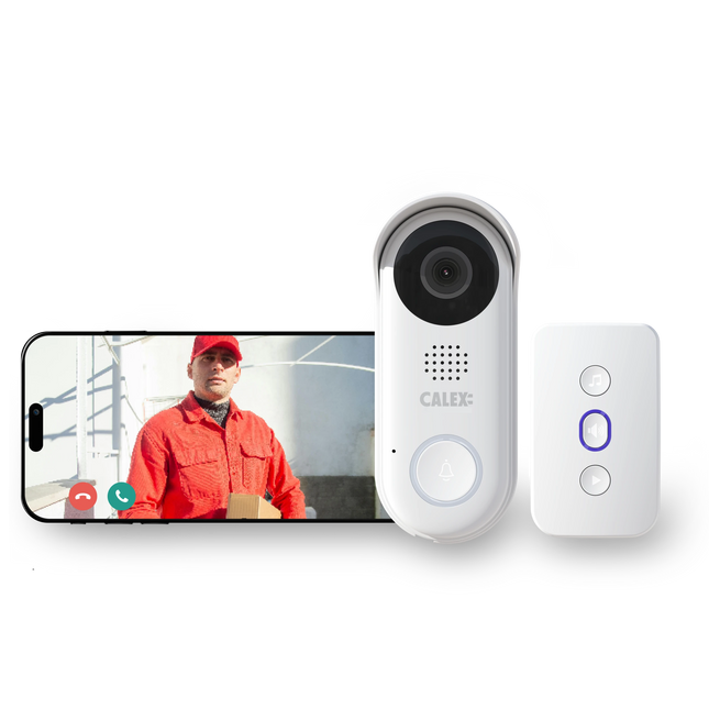 Calex Smart Video Doorbell - 2K - White