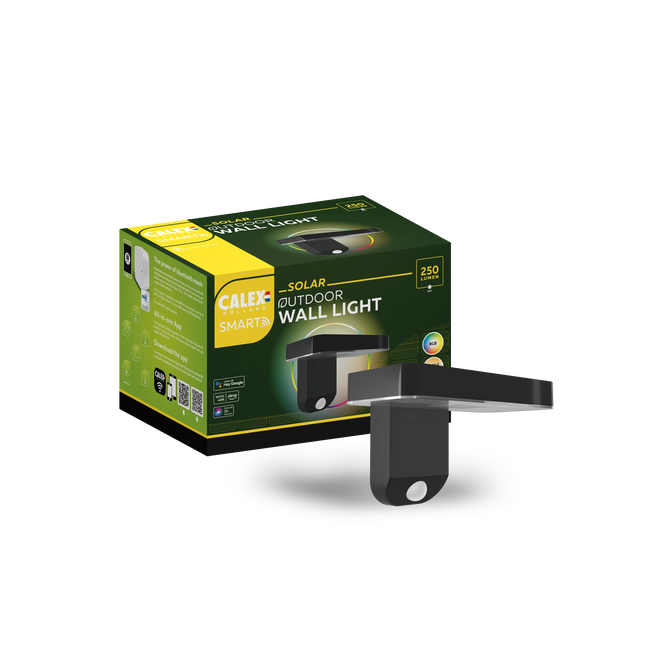 Calex Smart Solar Wall Light - RGB + CCT - Black