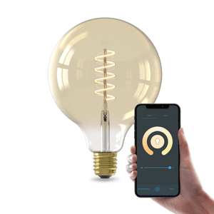 Calex Smart Spiral LED Bulb - E27 - G125 - CCT - Gold