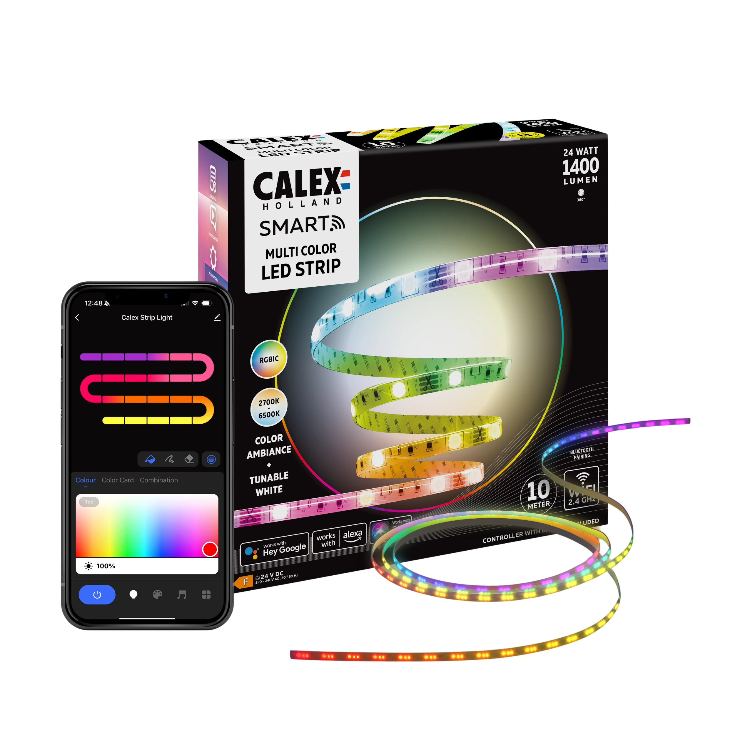 Calex Smart Strip Light - 10m - RGBIC + CCT