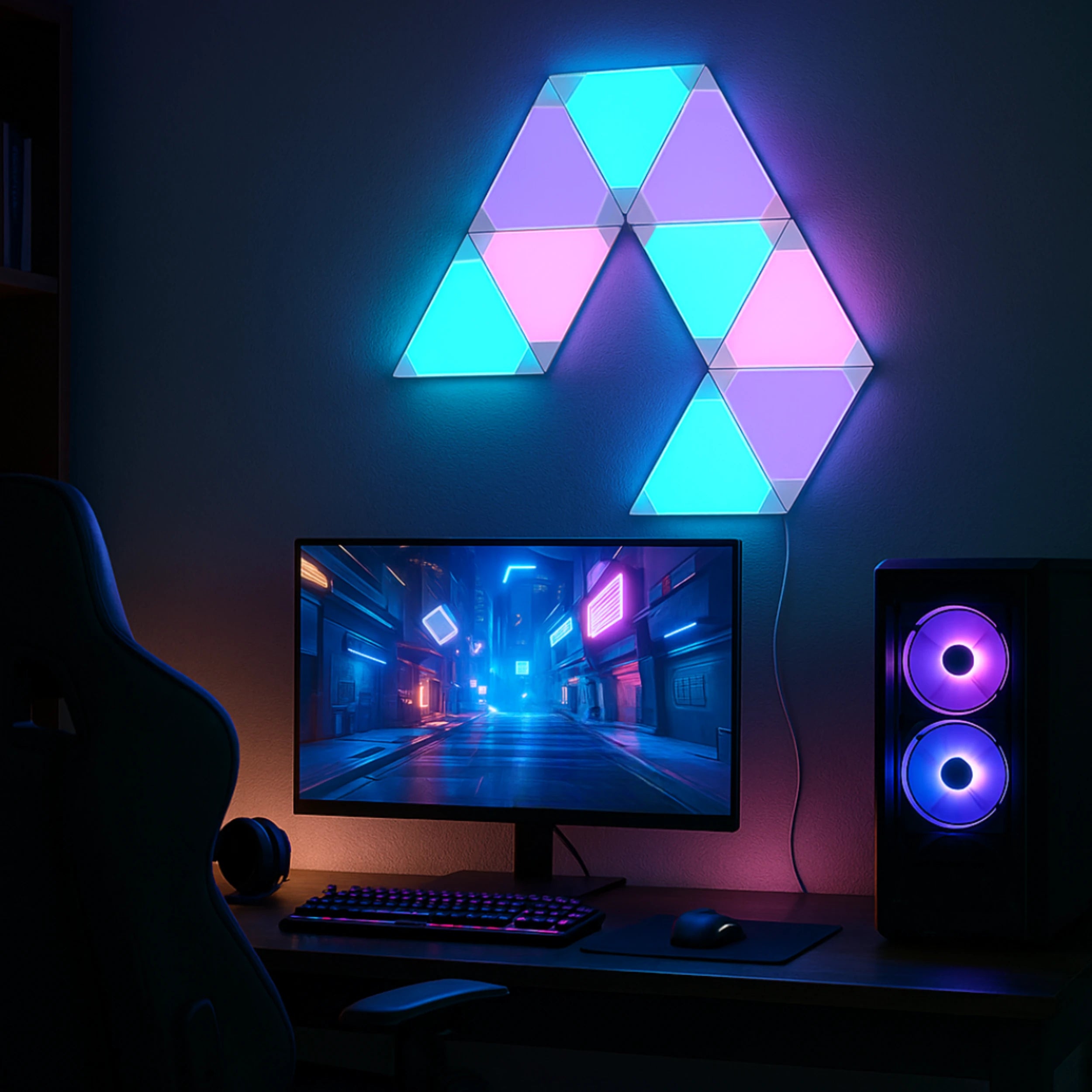 Calex Smart Triangle Wall Lights - RGBIC - White