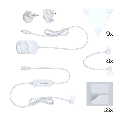 Calex Smart Triangle Wall Lights - RGBIC - White