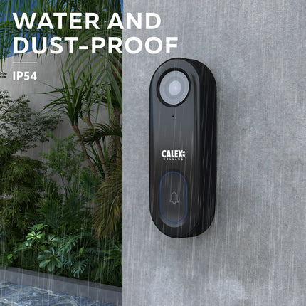 Calex Smart Video Doorbell - 1080P - Black