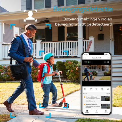 Calex Smart Video Doorbell - 2K - Wireless - Black