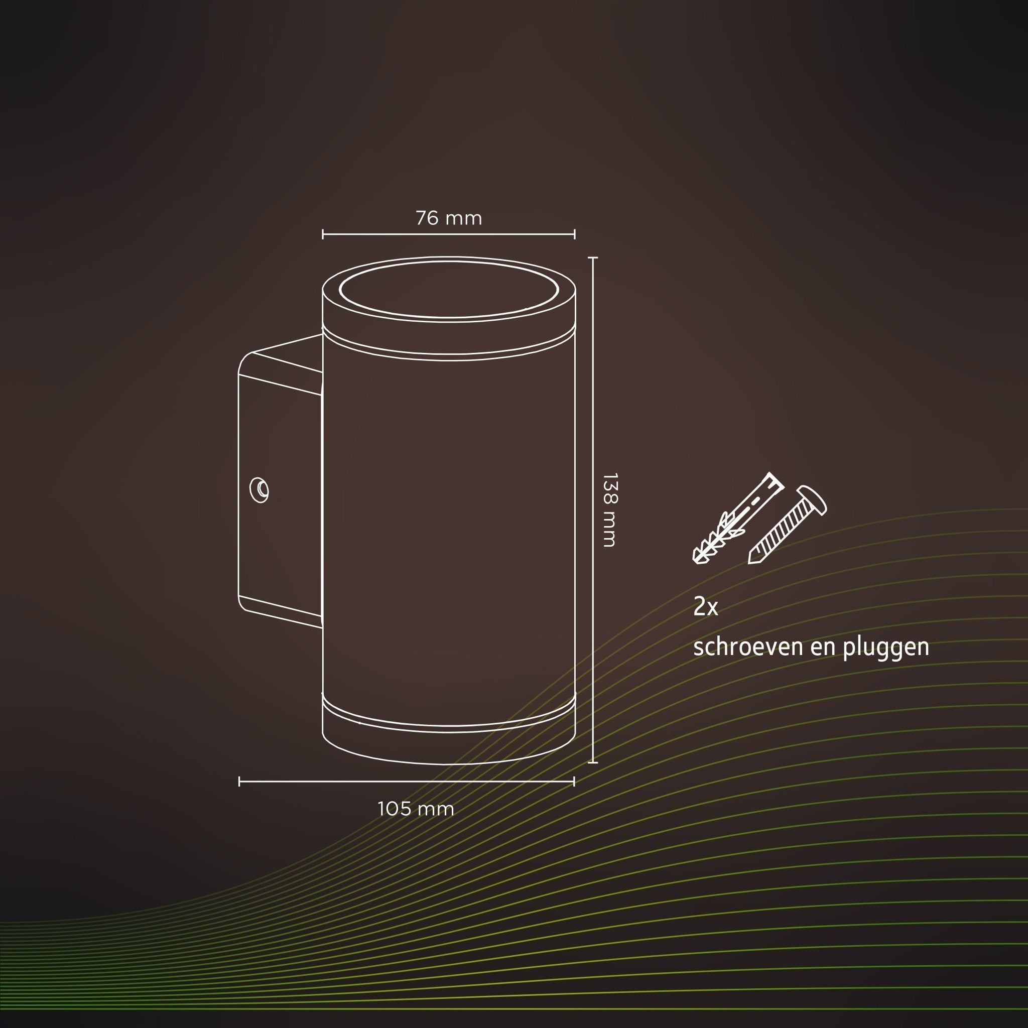 Calex Smart Wall Light - Up & Down - RGB + CCT - Black