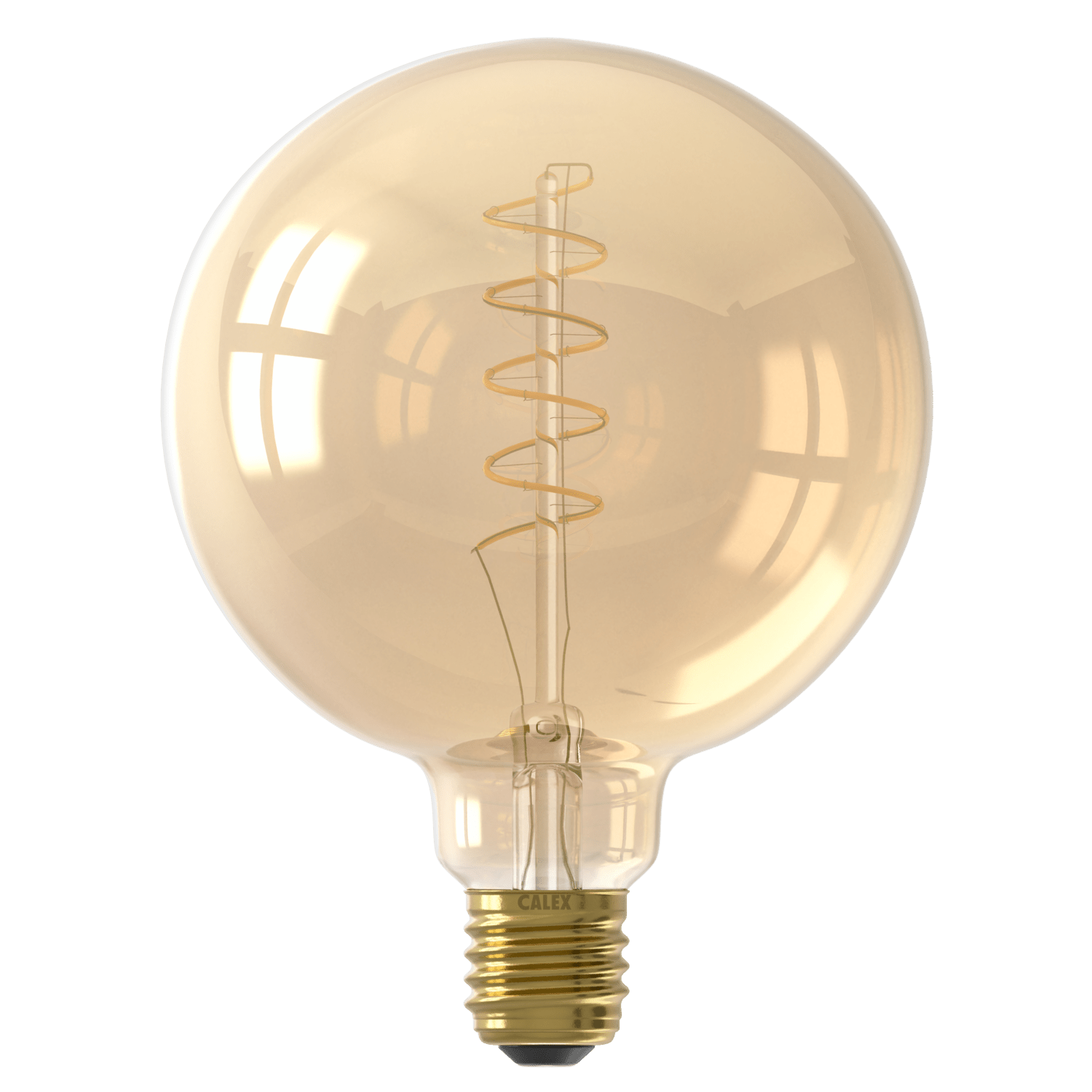 Calex Spiral Filament LED Bulb - E27 - G125 - Gold
