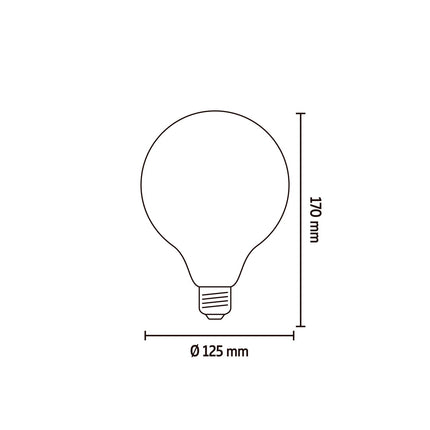 Calex Spiral Filament LED Bulb - E27 - G125 - Gold
