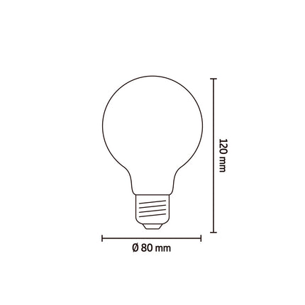 Calex Spiral Filament LED Bulb - E27 - G80 - Gold